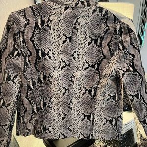 New with tags snake leather jacket